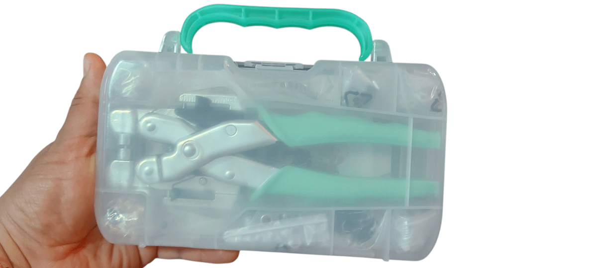 Set Perforadora Alicate  De Ojetillos Menta6