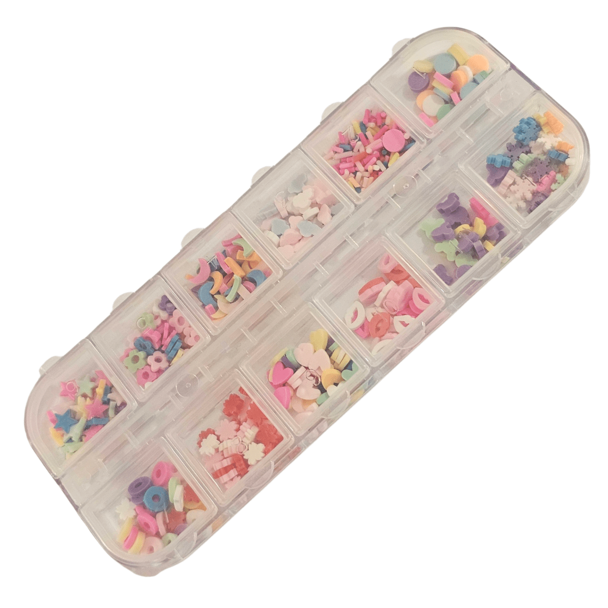 Estuche Purpurina Gruesa 12 Diseños Colores Pasteles 1