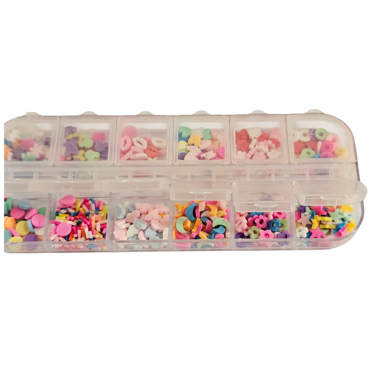 Estuche Purpurina Gruesa 12 Diseños Colores Pasteles3