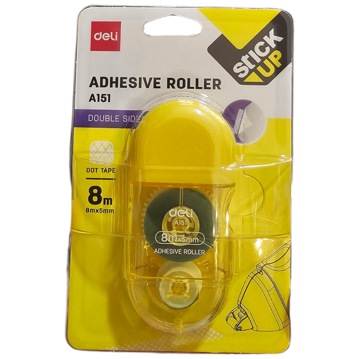 Cinta Adhesiva Doble Contacto En Roller 8mtrs X5mm Transparente2
