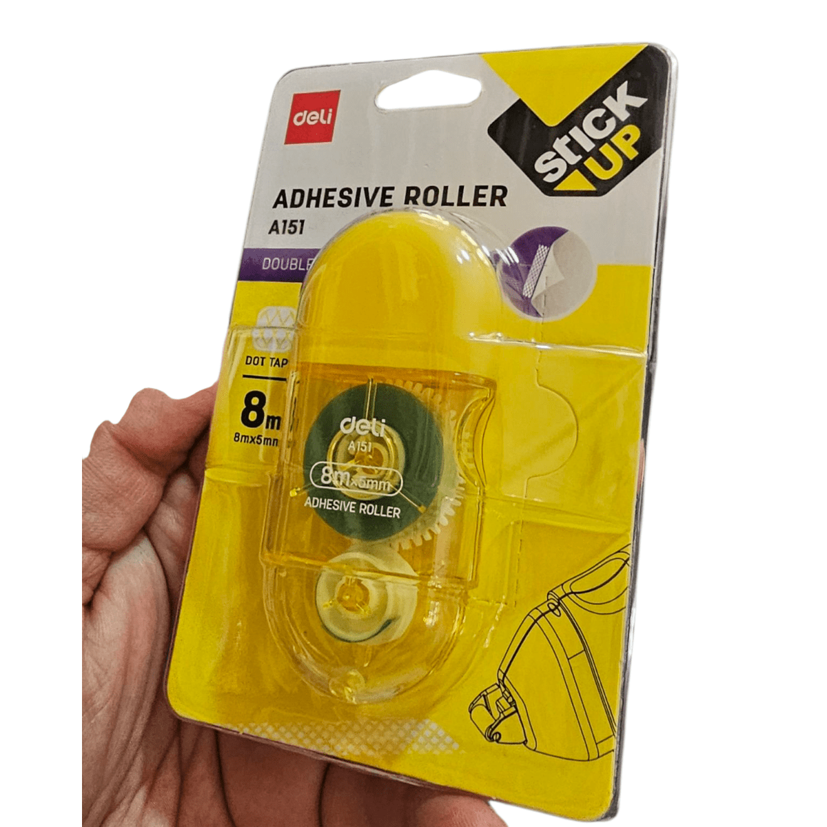 Cinta Adhesiva Doble Contacto En Roller 8mtrs X5mm Transparente1