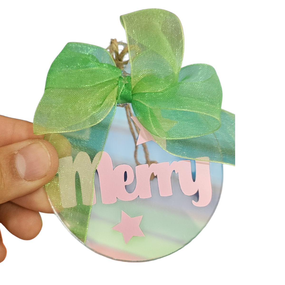 Esfera Plana Acrílica Transparente 7.5cm5