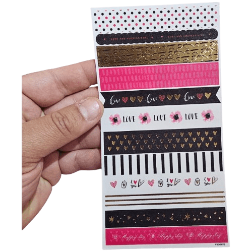 Stickers Planners Washitapes 2 Hojas 18 Diseños4