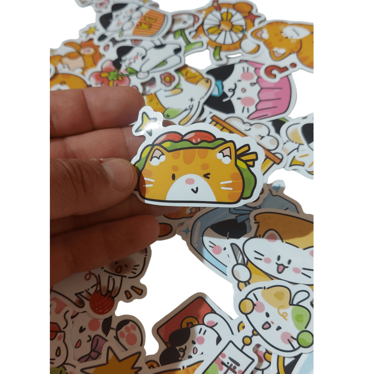 Set De Stickers Gatos Kawaii 52piezas 5x5cm3