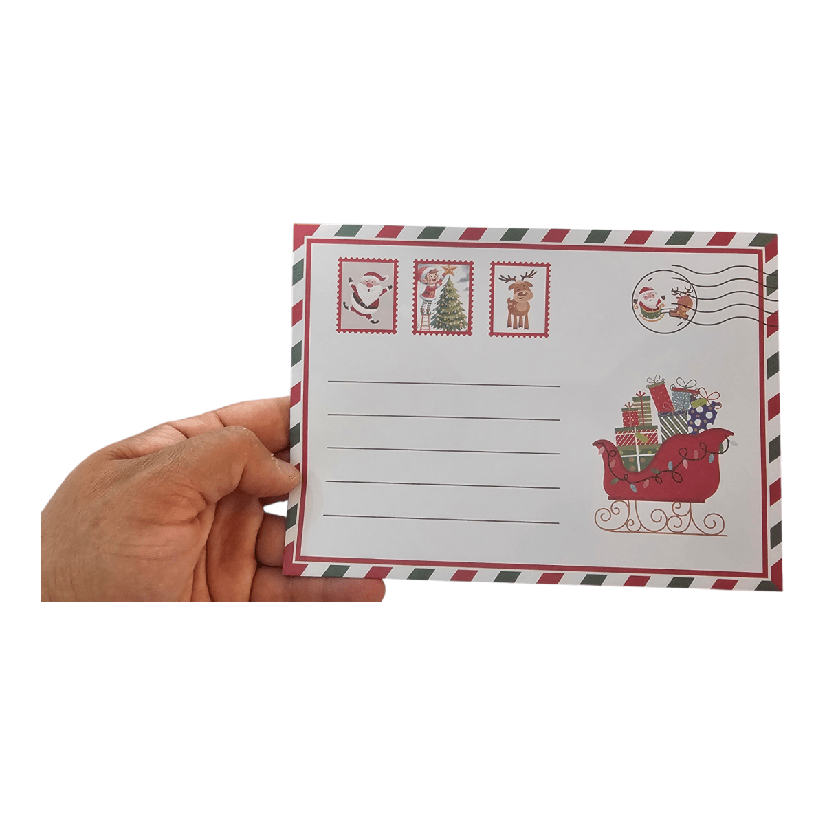 Carta Para El Viejito Pascuero, Sobre, Carta Y Stickers 20x14,5cm1