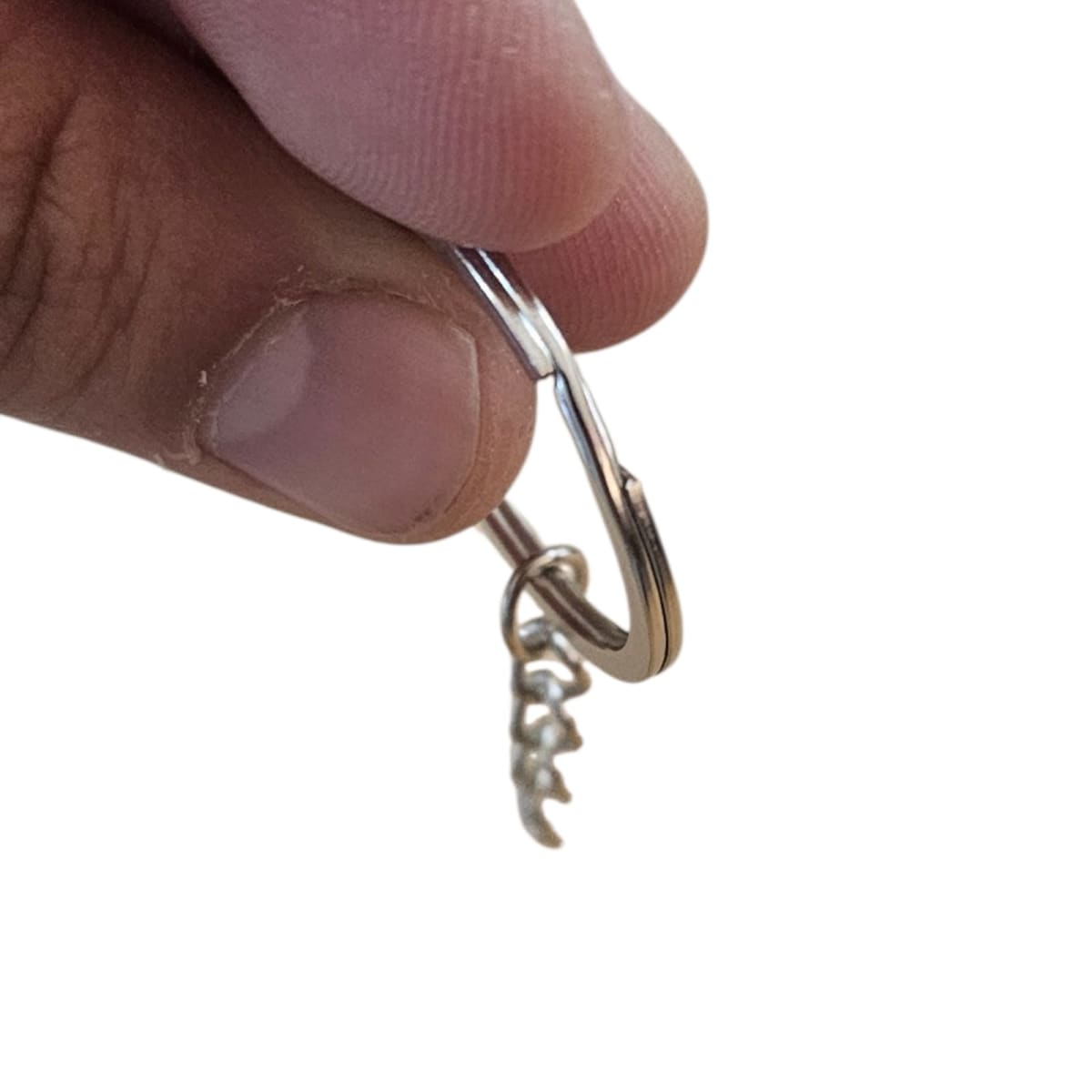 Pack Herrajes para Llavero - Argolla 3cm con Cadena 3cm - Acero Color Plata3