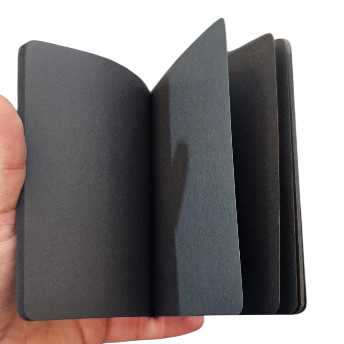 Mini Libreta Cosida Hojas Negras 10.4x14cm 24hojas3