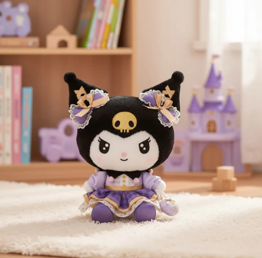 Peluche Kuromi De 24cm Serie Fancy Ribbons Sanrio Original1