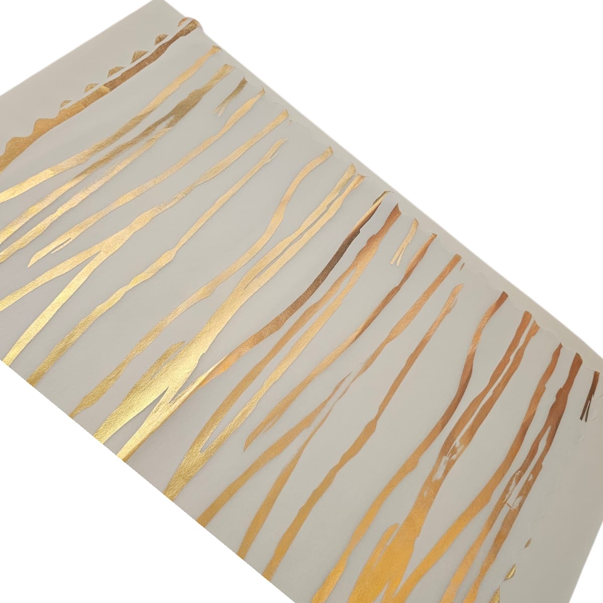 Pliego De Papel De Arroz Decorativo - 60x60 Cm - Blanco Con Dorado3