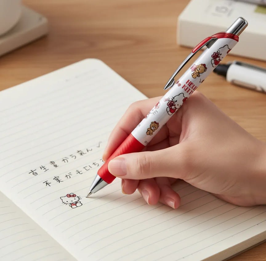 Bolígrafo de gel retráctil Pentel EnerGel HELLO KITTY1
