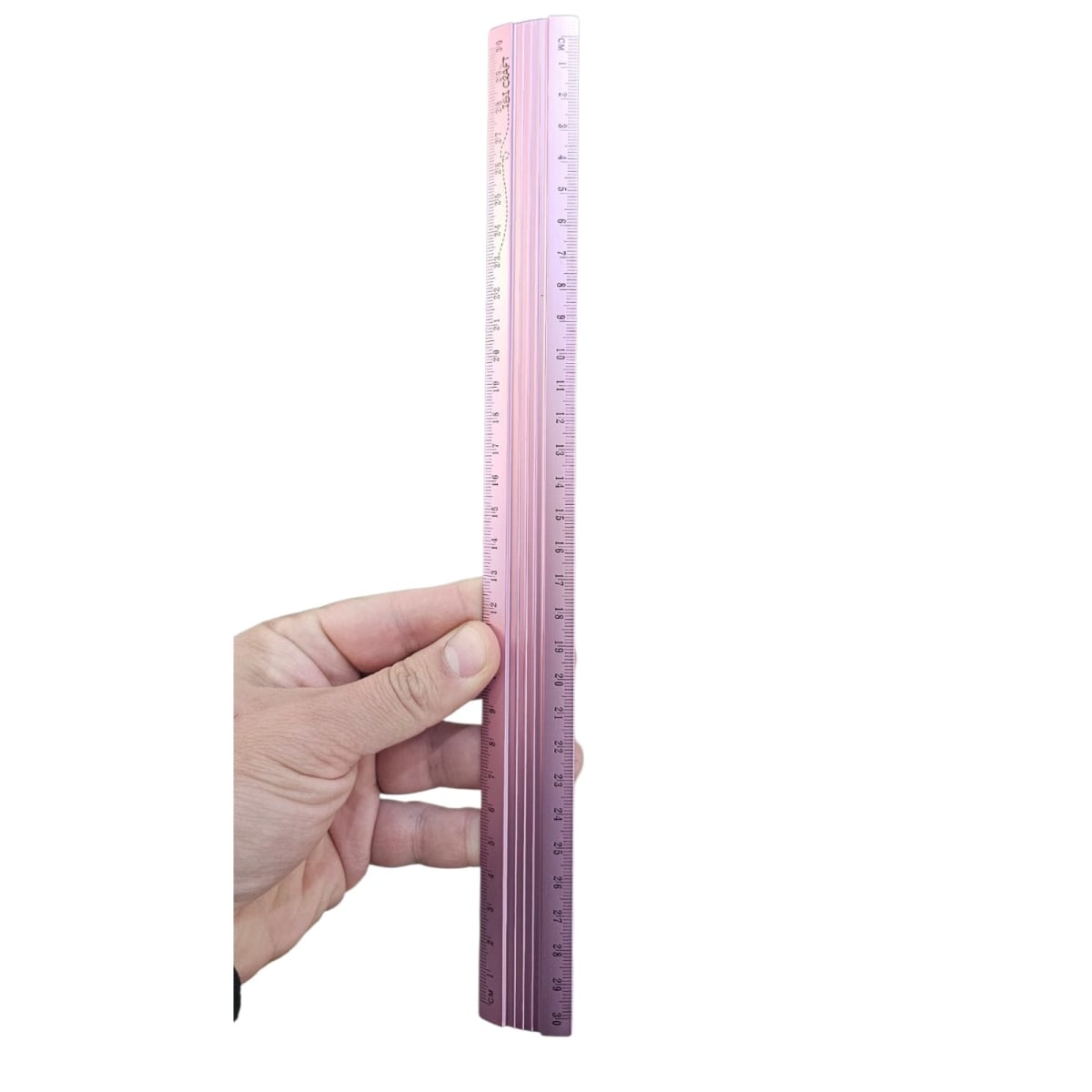 Regla De Aluminio Ibi Craft Para Corte 30cm Rosa3