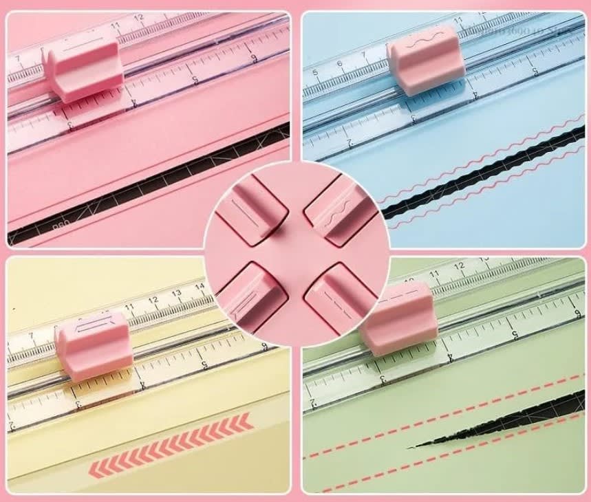 GUILLOTINA Cizalla Ibi Craft 4 Cortes Marcado Puntillado Ondeado Recto3