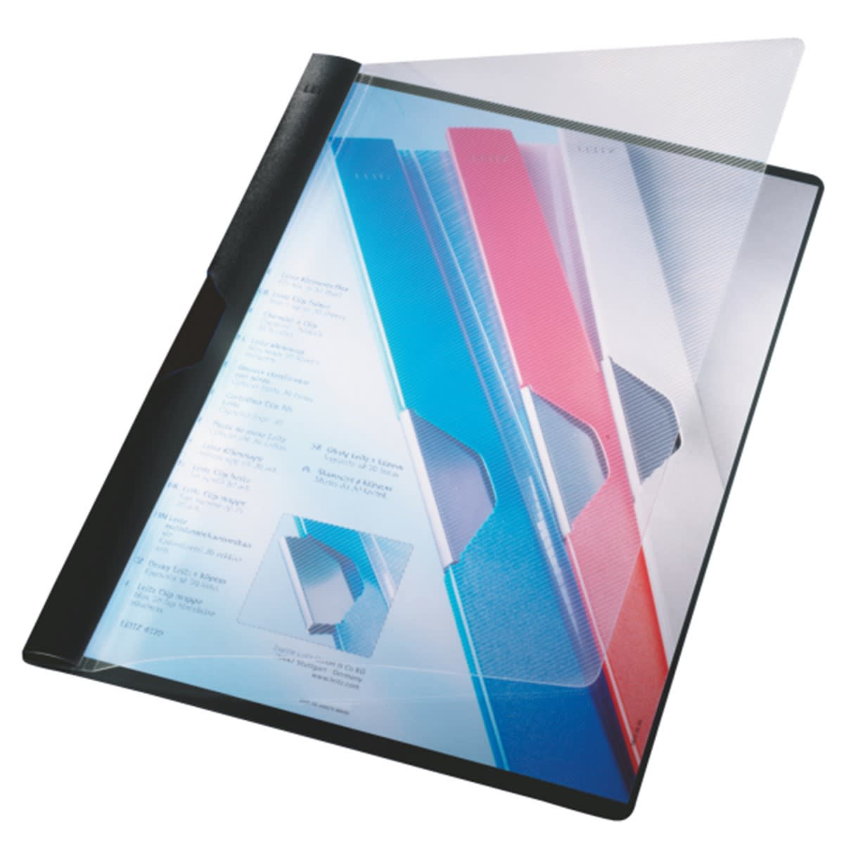 Carpeta plastica Leitz, A4, para 30 hojas, negra2