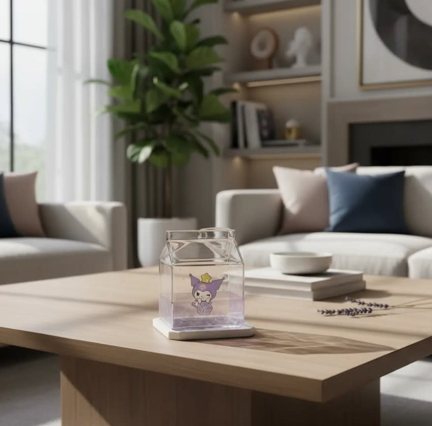 Kawaii Glass Milk Carton Cup4