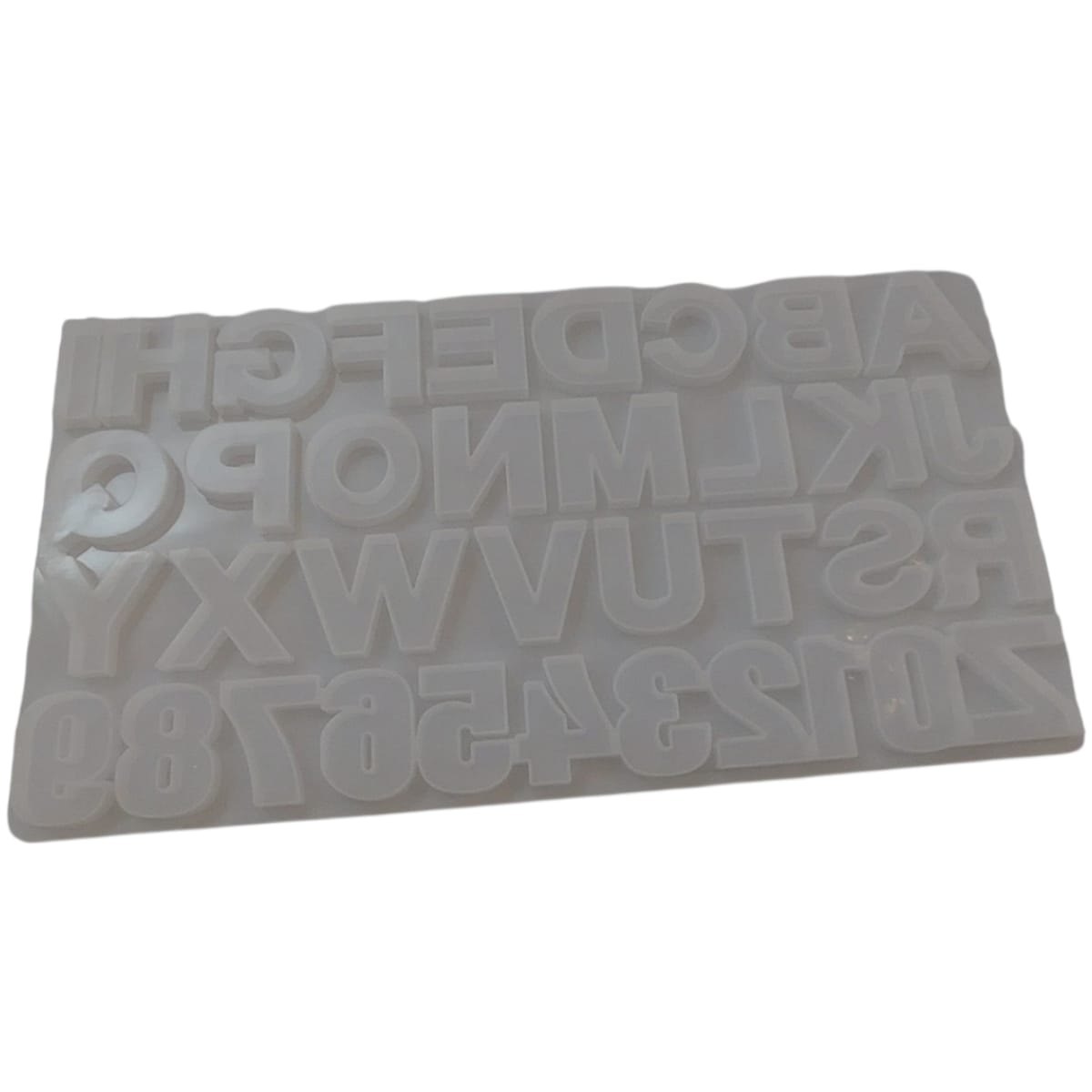 Molde De Silicona Letras 3d Para Resina Y Manualidades. Traslucido2