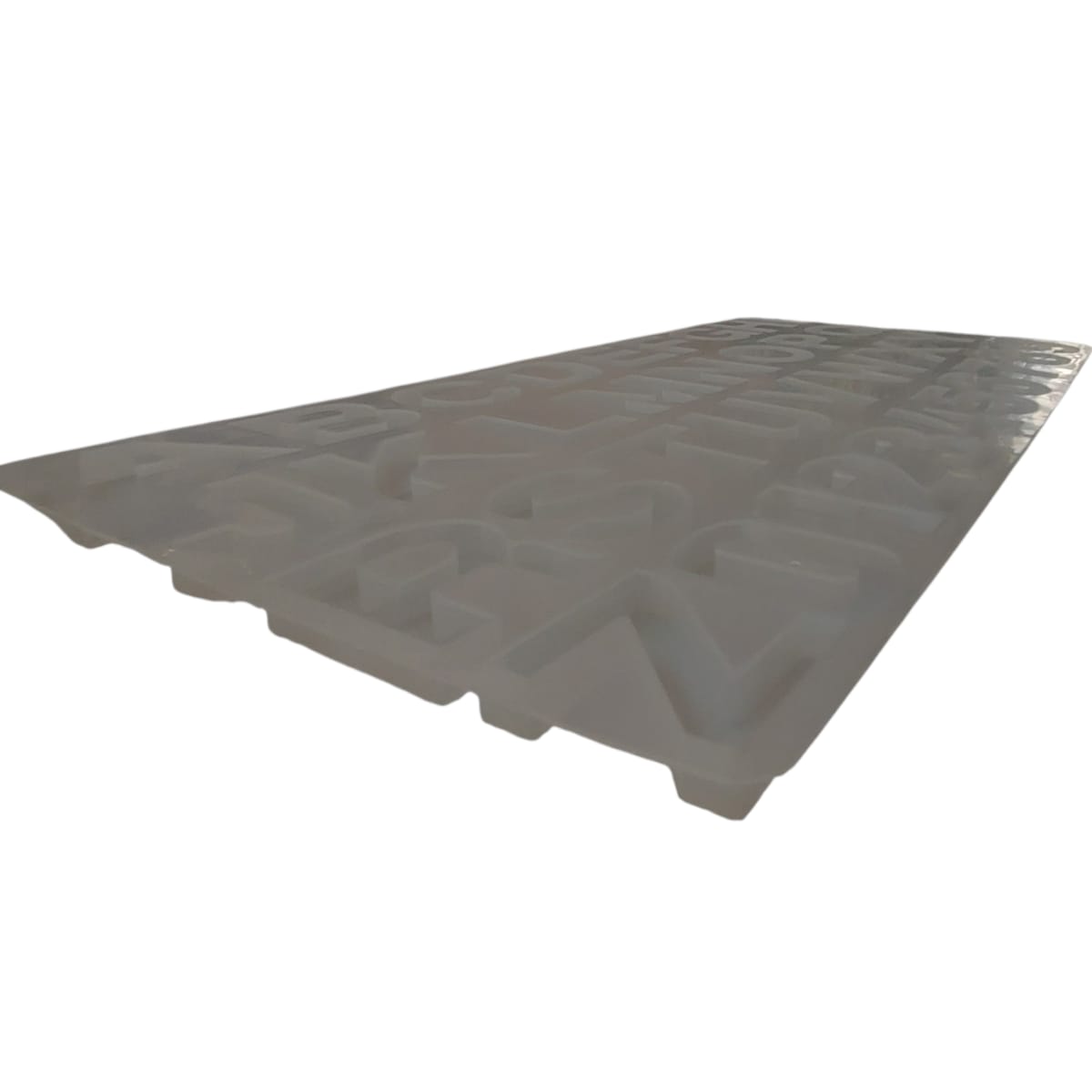 Molde De Silicona Letras 3d Para Resina Y Manualidades. Traslucido3