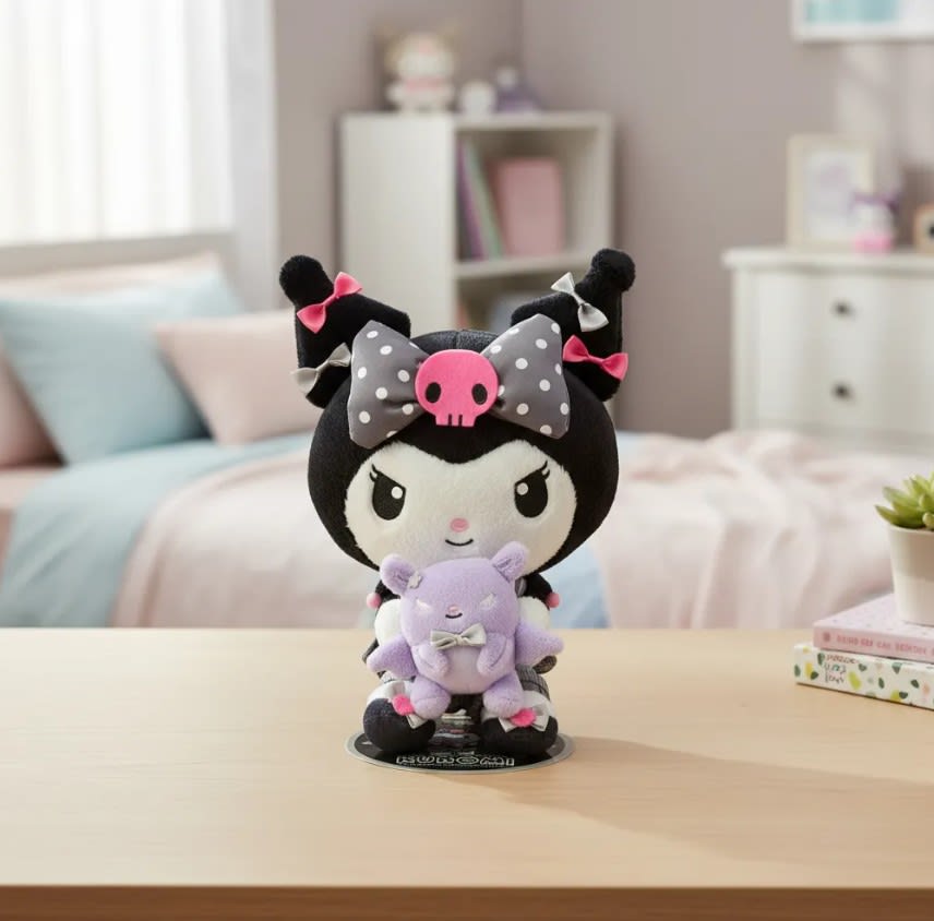 Peluche Kuromi Serie Dainty Doll Black Sanrio Original 22cm1