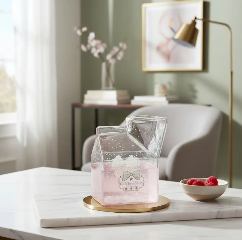 Kawaii Glass Milk Carton Cup3