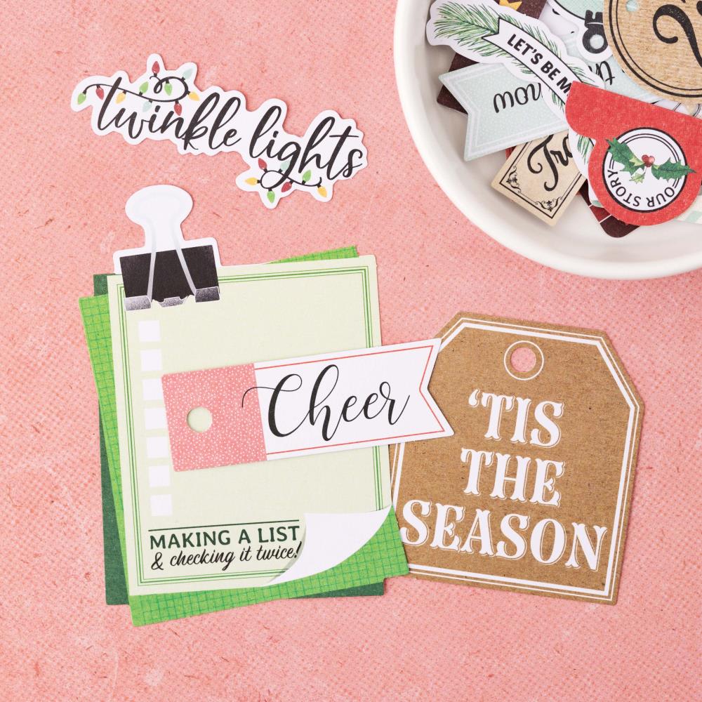 Figuras De Papel Para Scrapbook 50pza Navidad Holly Icons3