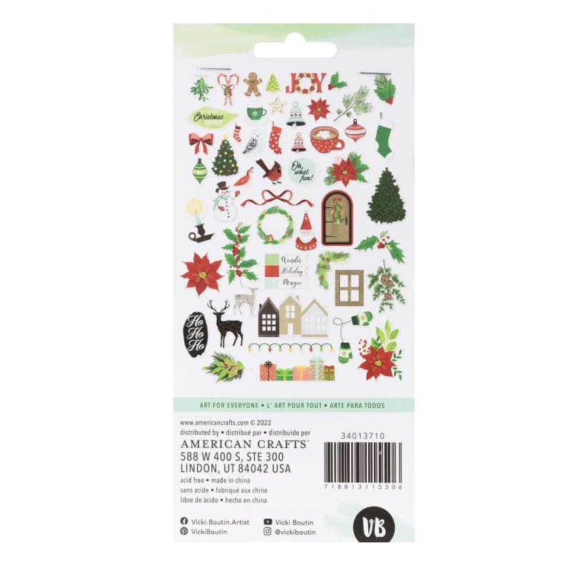 Figuras De Papel Para Scrapbook 50pza Navidad Holly Icons5