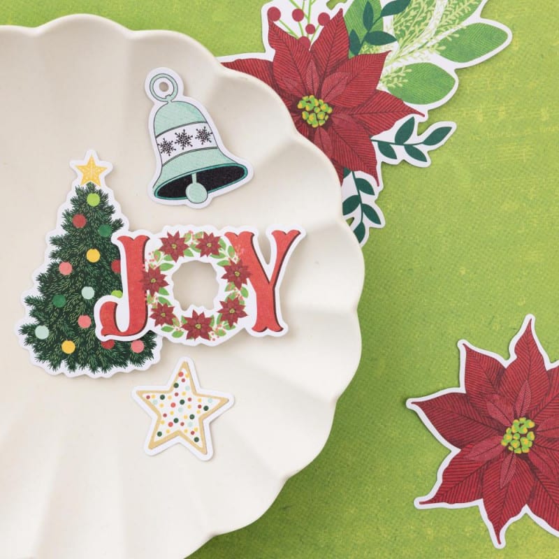 Figuras De Papel Para Scrapbook 50pza Navidad Holly Icons7