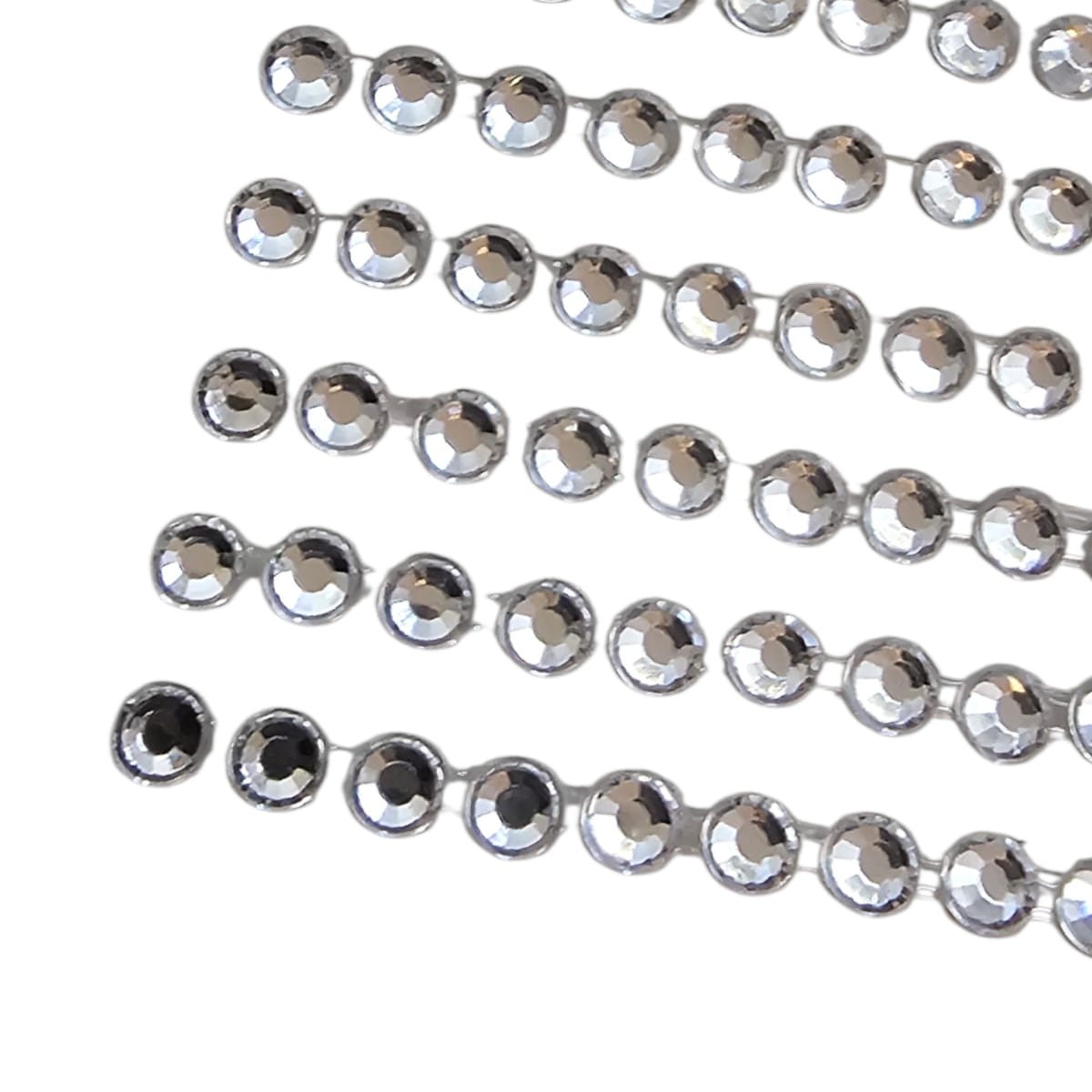 Sticker acrilico adhesivo forma de diamante plata1