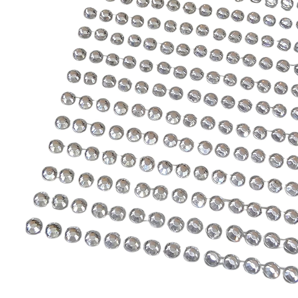 Sticker acrilico adhesivo forma de diamante plata2