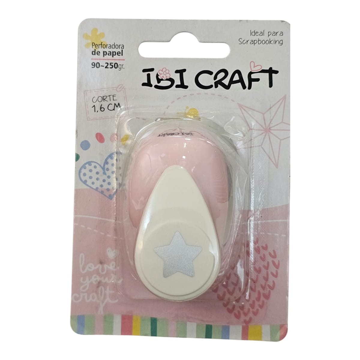 Perforadora Forma Estrella-1.6 Cm Color Rosa2