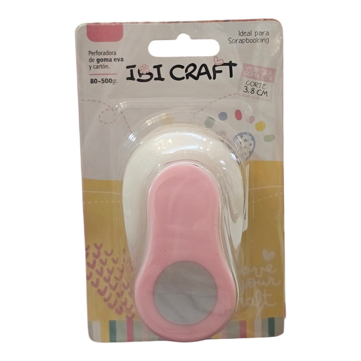 Perforadora Ibi Craft Goma Eva Y Cartón 3.8 Cm de 80grs a 500grs2