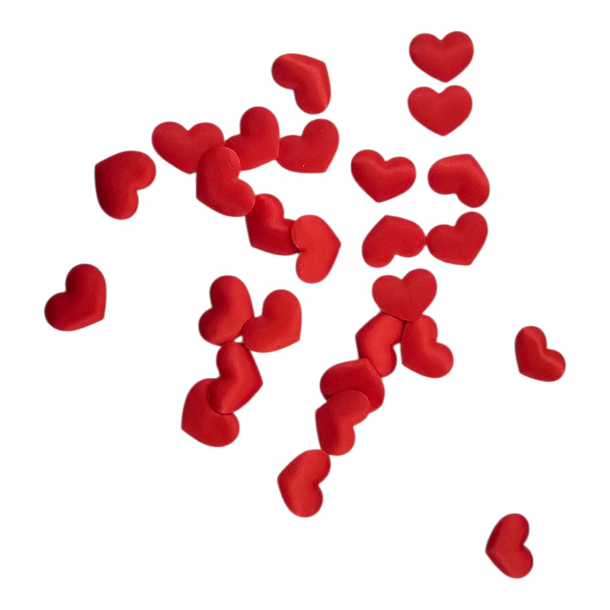 Petalos De Tela En Forma De Corazón 2cm X 100unds Rojo4