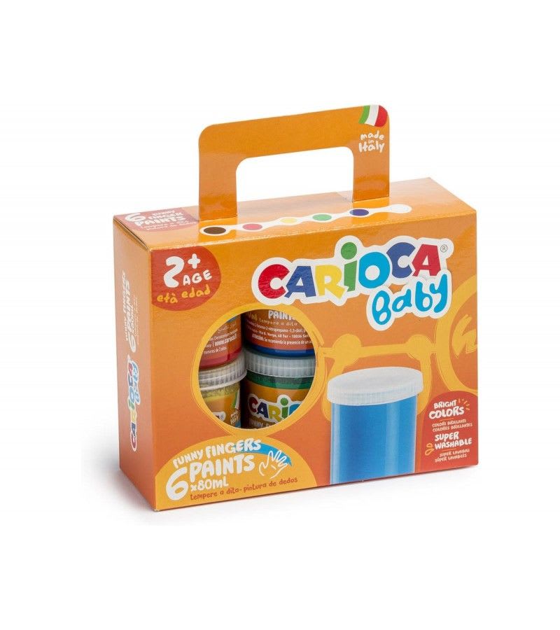 Carioca pintura de dedos 6x80ml3