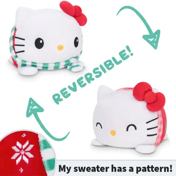 Peluche bufanda de invierno hello kitty 2 en 1 de felpa reversible3
