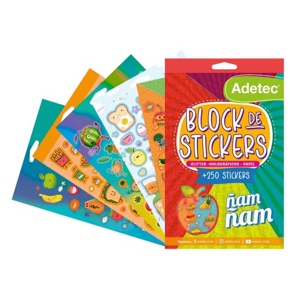 block de stickers ñam ñam 279 STICKERS1
