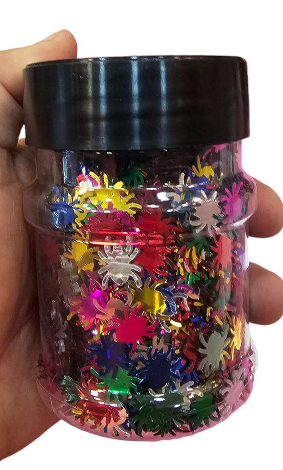 CONFETI FORMAS ARAÑAS 100g MULTICOLOR3