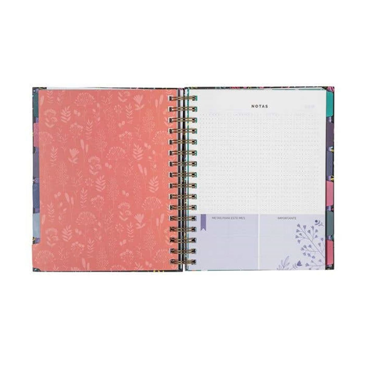 Planner 12 meses BlackFlower 17x21cm4