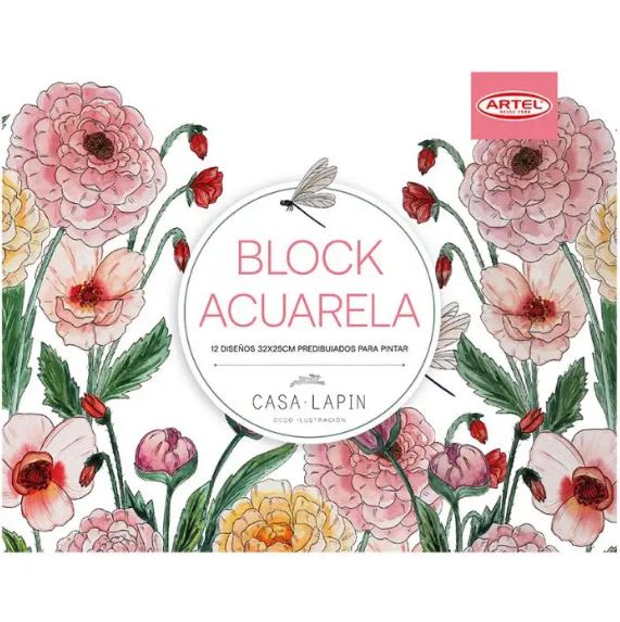 Block Con Diseño Para Acuarellas 300grs1