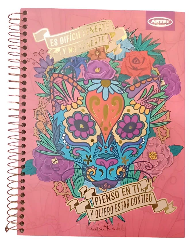Cuaderno Especial 150 Hojas Frida Kahlo Gold6