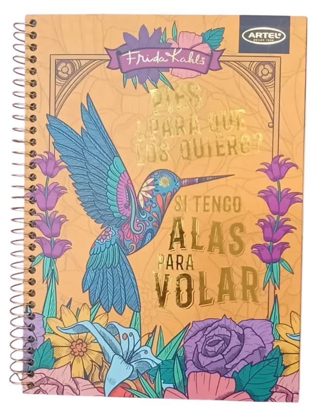 Cuaderno Especial 150 Hojas Frida Kahlo Gold5