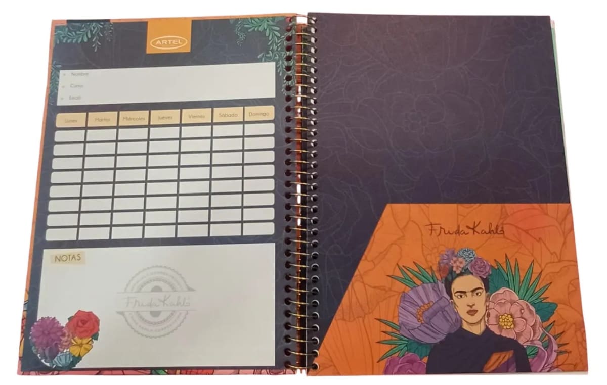 Cuaderno Especial 150 Hojas Frida Kahlo Gold4