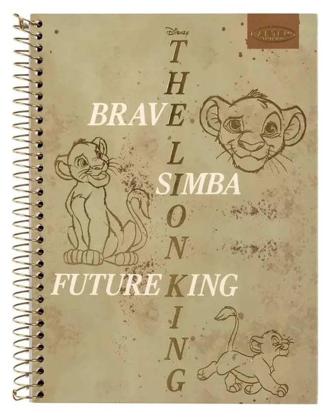 Cuaderno Especial 150 Hojas Rey Leon Gold con Foil2