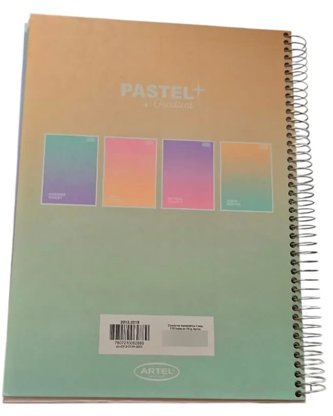 Cuadernos Universitario Triple 150 Hojas 7mm 21x28 Cms Pasteles2