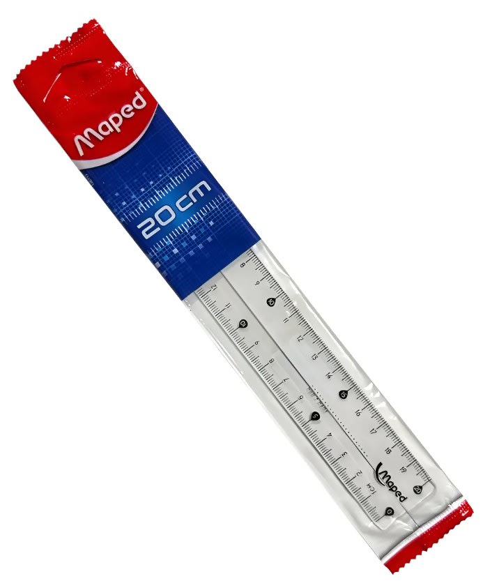 Regla Plastica 20cm Maped Color Transparente2