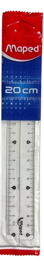 Regla Plastica 20cm Maped Color Transparente1