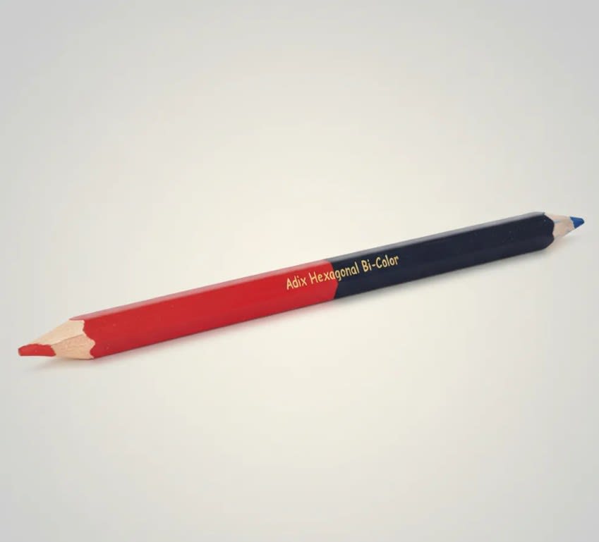 Lapiz Bicolor Grueso Rojo/Azul1