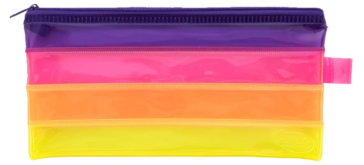 Estuche Escolar Adix Pvc Multicolor 22x10 Cm Plano1