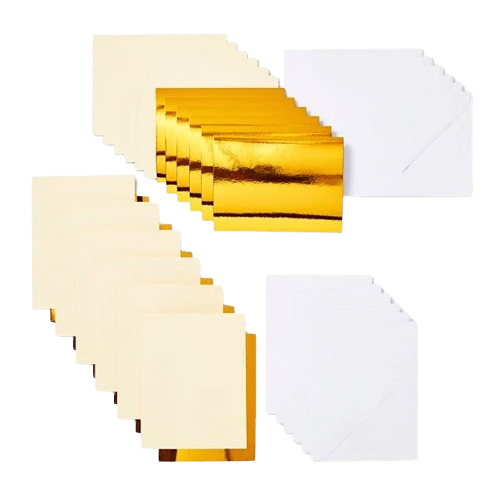 Joy Set 12 tarjetas Crema Oro1