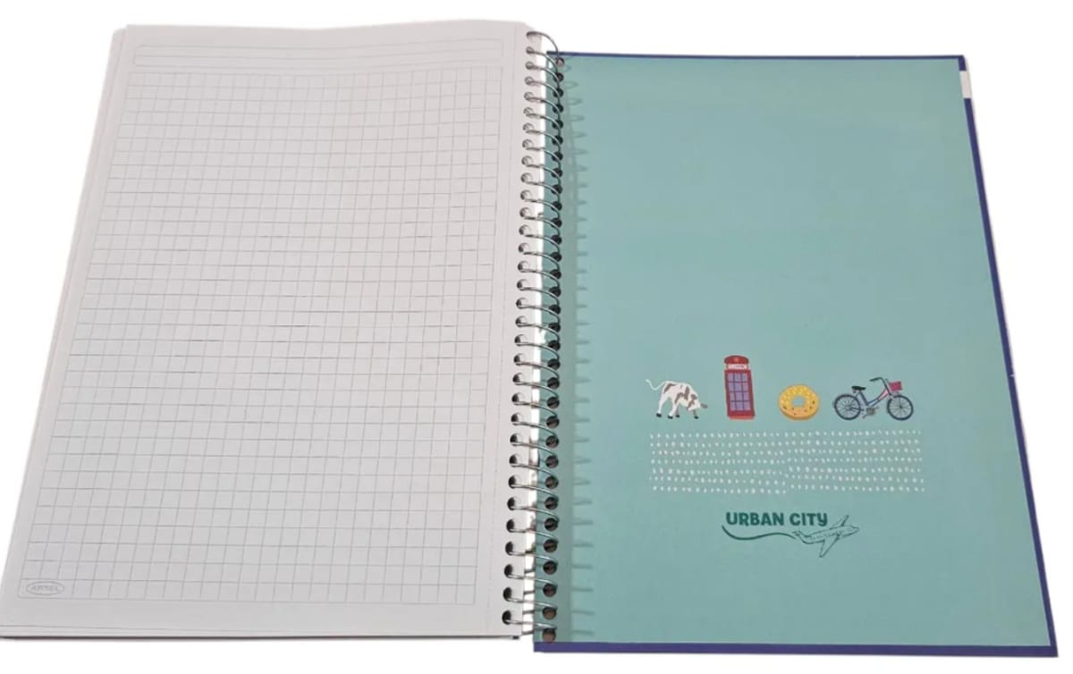 Cuaderno Artel Ciudades - 150 Hojas Matemáticas 7mm Urban City Con Relieve1