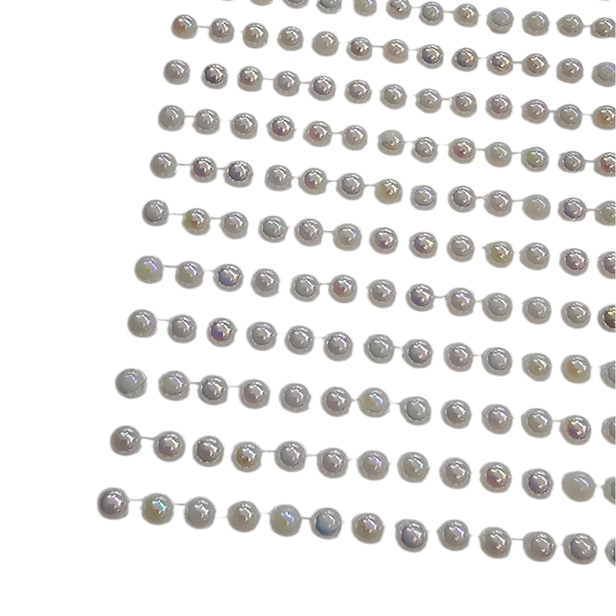 Sticker Acrilico Adhesivo Media Perla Blanco Nacarado2