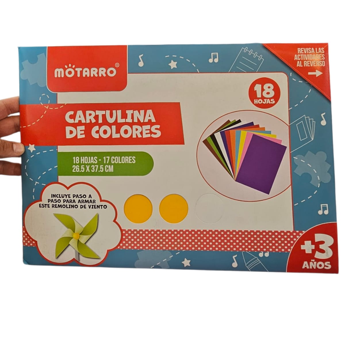 Carpeta Cartulina 160GRS 18 Pliegos 17 Colores 26.5x37.5cm3
