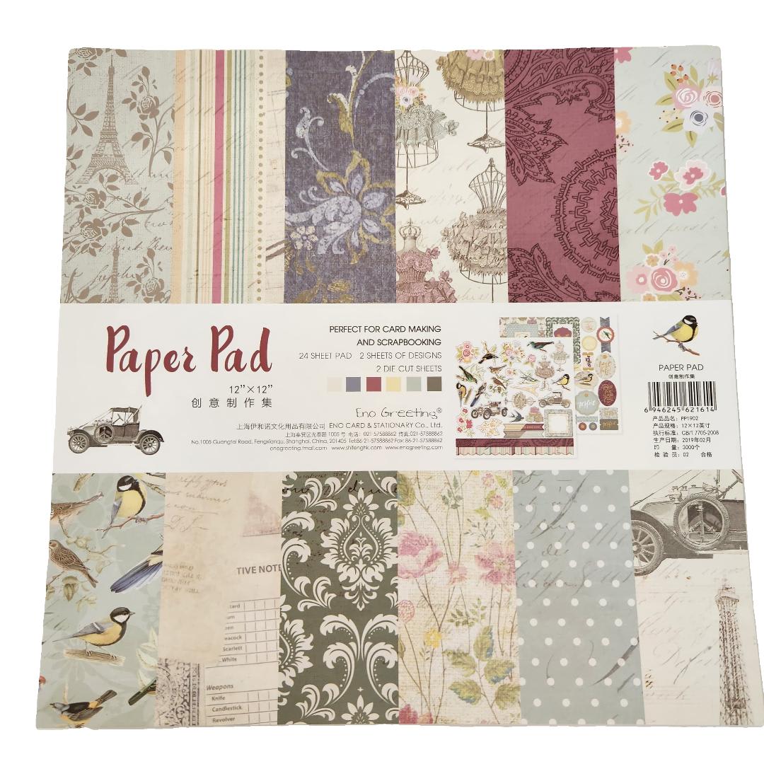 BLOCK DE SCRAPBOOK KIT 30.5X30.5CM 27 HOJAS BIRD2